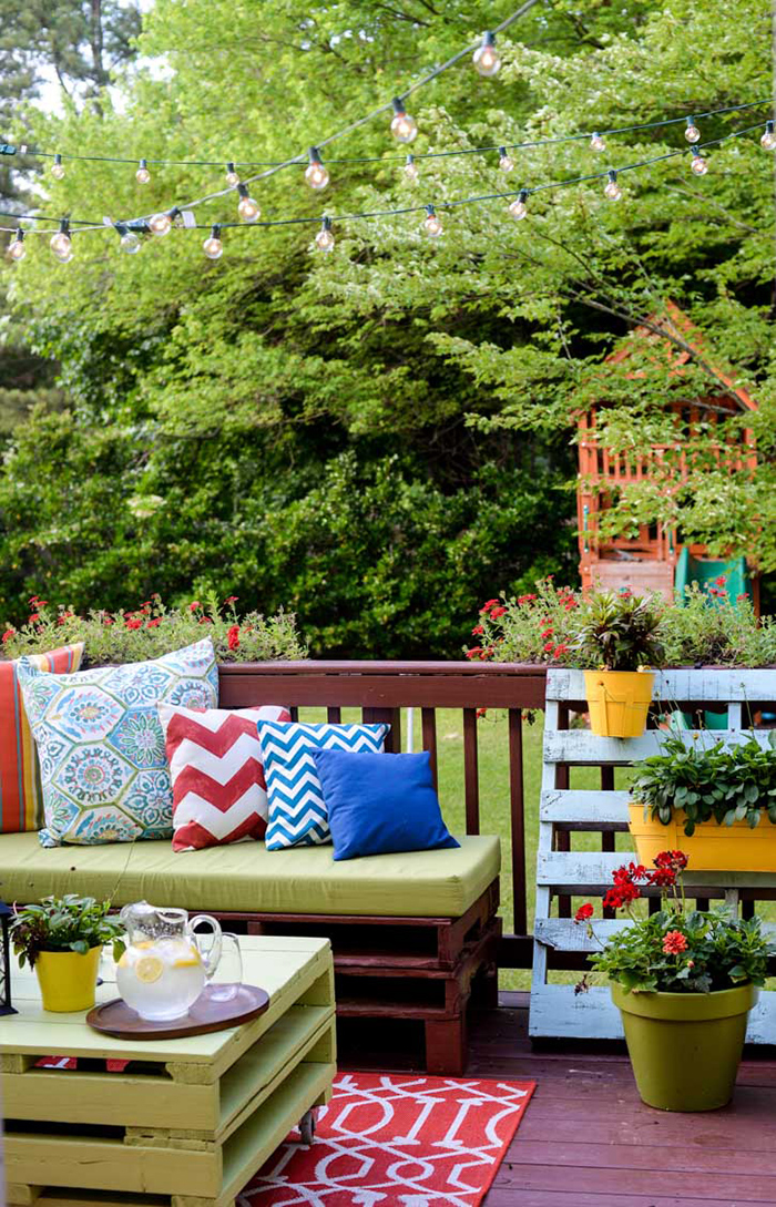 DIY terraza hecha con pallets