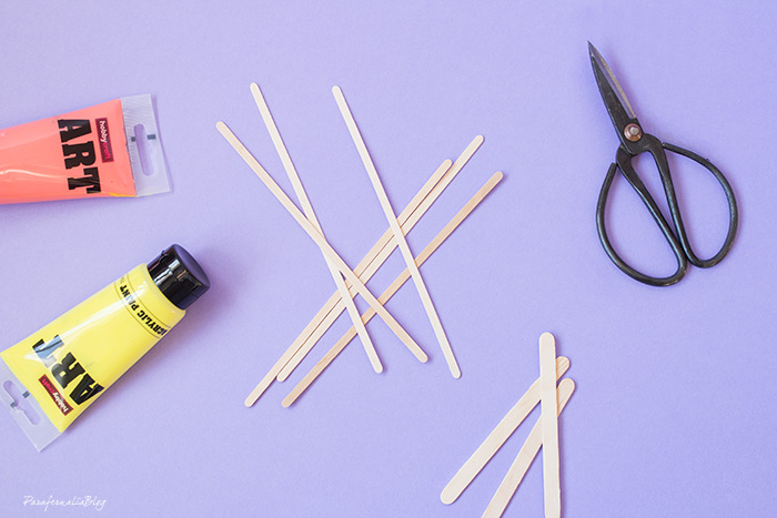 DIY pendientes geométricos con palitos