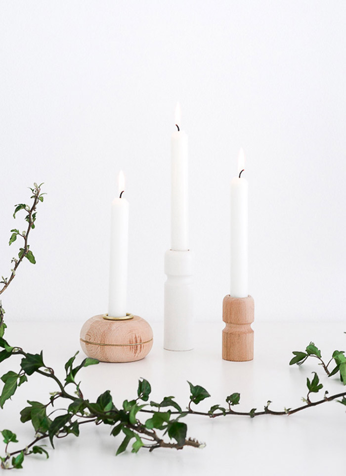 DIY candelabros con madera